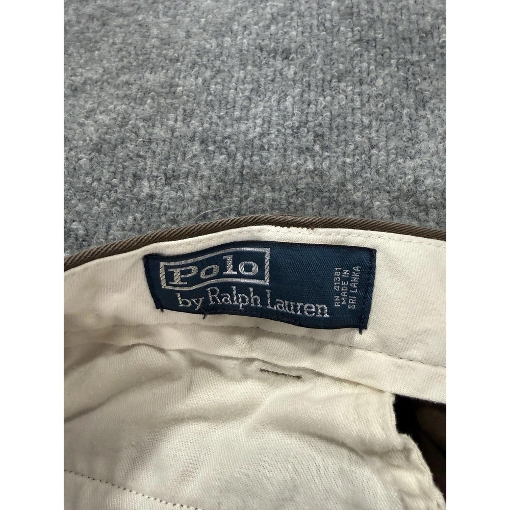 Polo Ralph Lauren Pants Mens 38x30 Brown Chino Flat‎ Front Straight Leg Casual - Picture 5 of 9